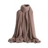 Women Scarf Shawl Solid Color Soft Fabric Scarf Thin Breathable Shawl Versatile Winter Outdoor Accessory