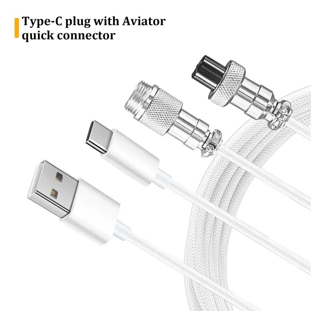 USB Port a Mechanical Keyboard Coiled Cable Mechanical Keyboard Coiling Cord  Computer Accessories