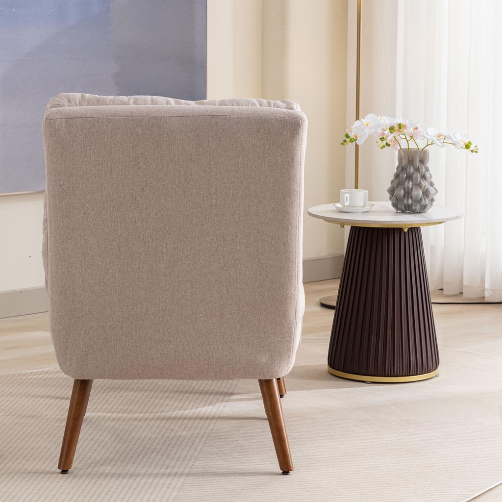 Lounge Chair with Footrest, Backrest Adjustable In 5 Stages, Reclinable, Chair with Side Tray