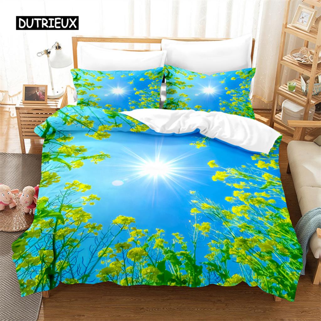 Butterfly Flower Queen Bedding Set Duvet Cover Set Bedding Digital Printing Bed Linen King Size Duvet Cover Set Bedding Set