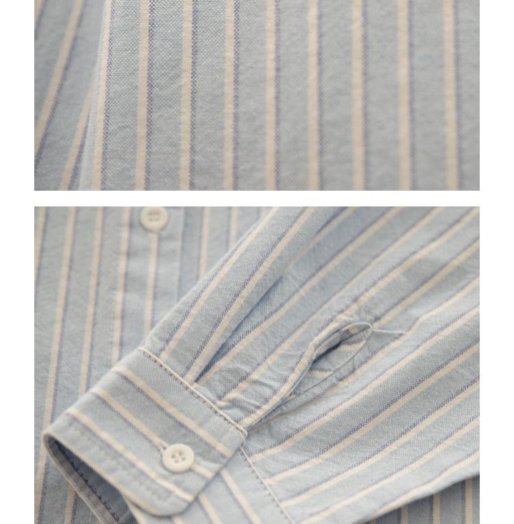 Korean-Japanese Style Striped Oxford Shirt for Women