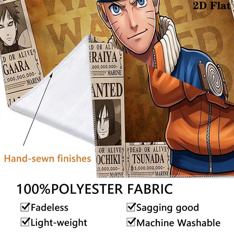 Naruto Poster Wall Tapestry Aesthetic Wall Hanging Printed Fabric Blanket Decorative Tapestries For Bedroom Living Room Home Decor