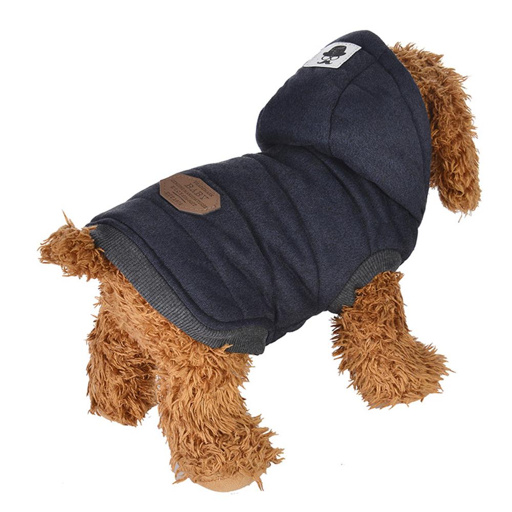 Warm Pet Clothes Winter Hooded Solid Jacket Coat For Small Dogs Cats Soft Windproof Puppy Button Costume Chihuahua Sphynx Outfit