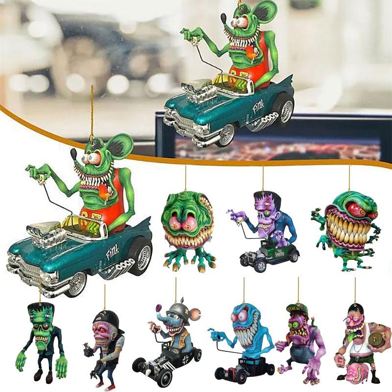 Innovative Halloween Acrylic Car Ornament Backpack Pendant Christmas Home Decoration