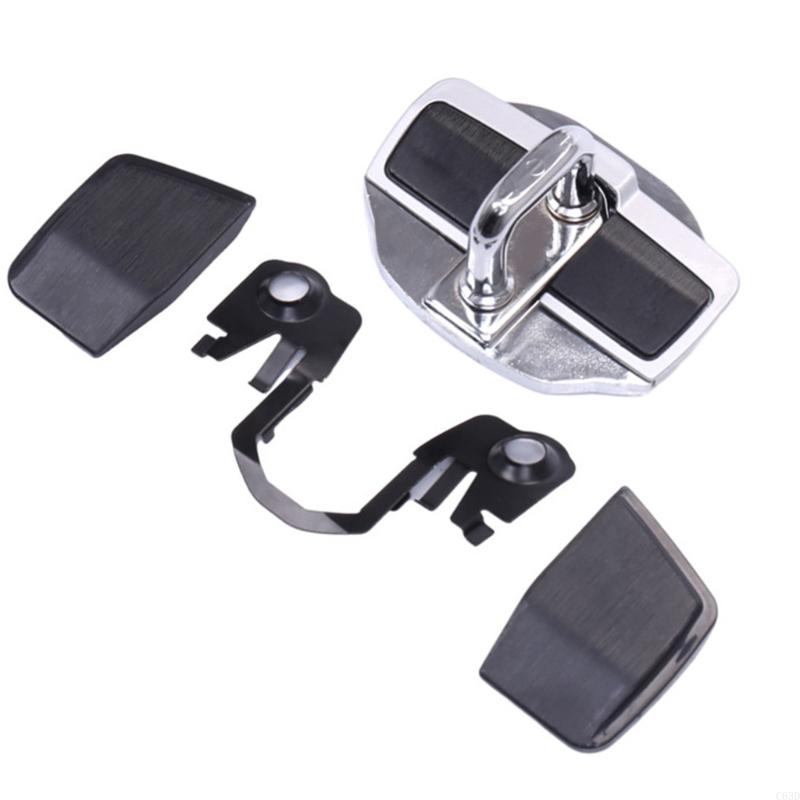 C63D Vehicles Door Stabilizer Lock Cover For LC LS LX RX UX Noise Reduction Anti Shake Regulator Easy Installation Metal Mixture