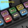 Automotive Fuse Box Shaped Fuses Assortment Kit(20A, 30A, 40A, 50A, 60A, 80A) 36Pcs Low Profile Box Square