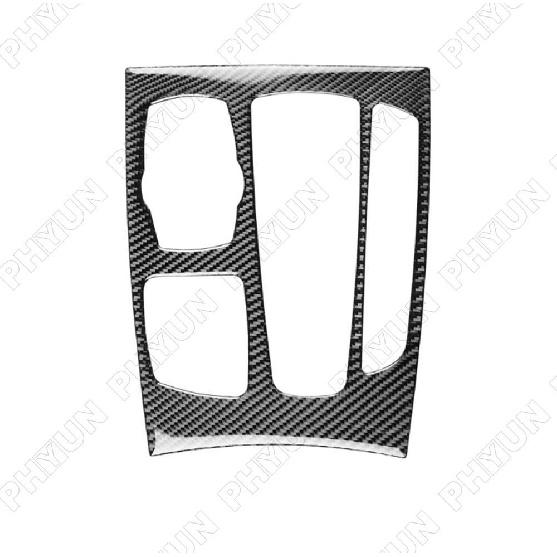1 Pc Carbon Fiber Car Gear Shift Panel Cover Trim For 2014 - 2018 BMW X5 F15 RHD