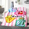 Teletubbies Cartoon Print Blanket Personalized Name Soft Lightweight Versatile Suitable For Sofa Bed Picnic Office Car Travel Machine Washable