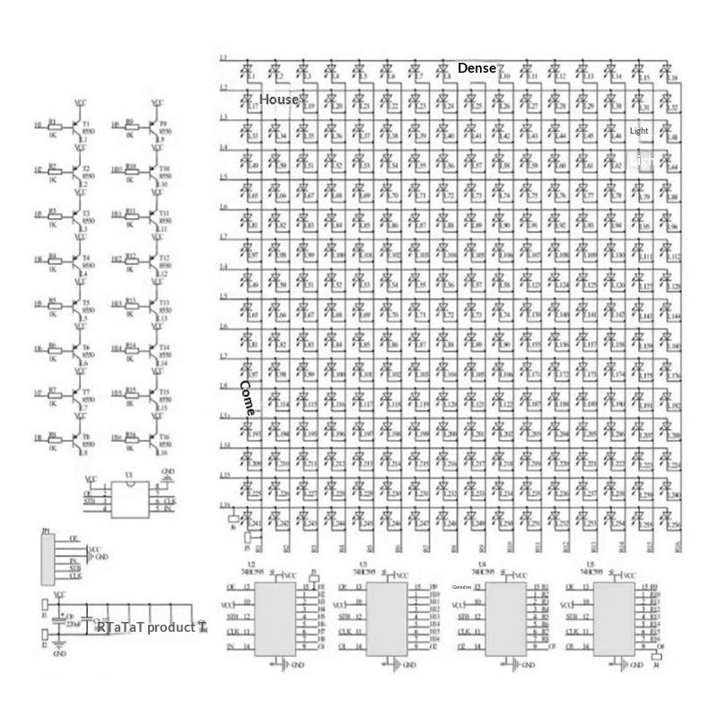 SMD Dot Matrix Advertising Screen Welding Practice Kit 0-9 Digital Display Fun DIY Electronic Kit Soldering Practice