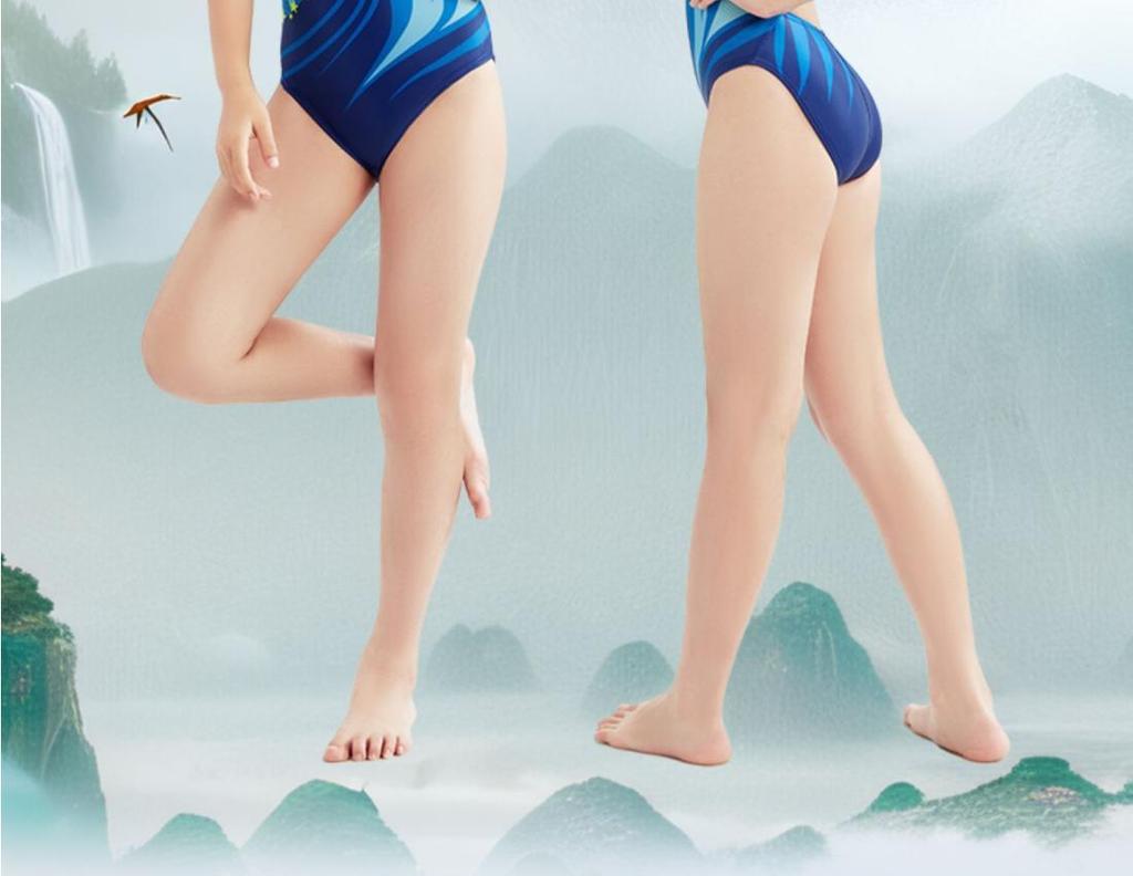 Yingfa Girls' Competitive Swimsuit: Chlorine-Resistant, Quick-Dry, One-Piece for Medium/Large Children