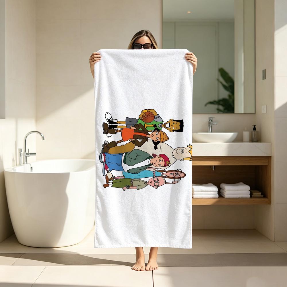 Animation R-Recess Towel Microfiber soft Beach Towel for Travel Fitness Sauna Bathing Camping