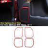4pcs Inner Door Speaker Horn Trim Cover For Chevy Silverado GMC Sierra 14-18 Red