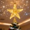 Christmas Tree Topper Decoration Iron Star-shaped LED Light Tree Toppers For Festival Wedding Party Office New Year Holiday