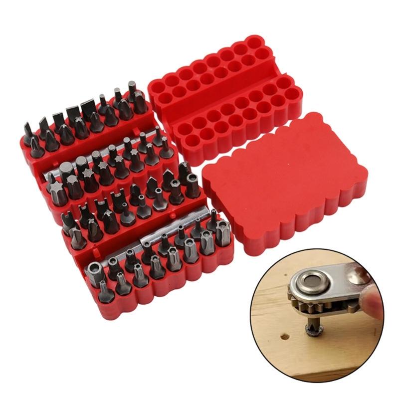 High Quality 33 Piece Hollow And Solid Screwdriver Bit Set For Various Screw Types In Household Repairs