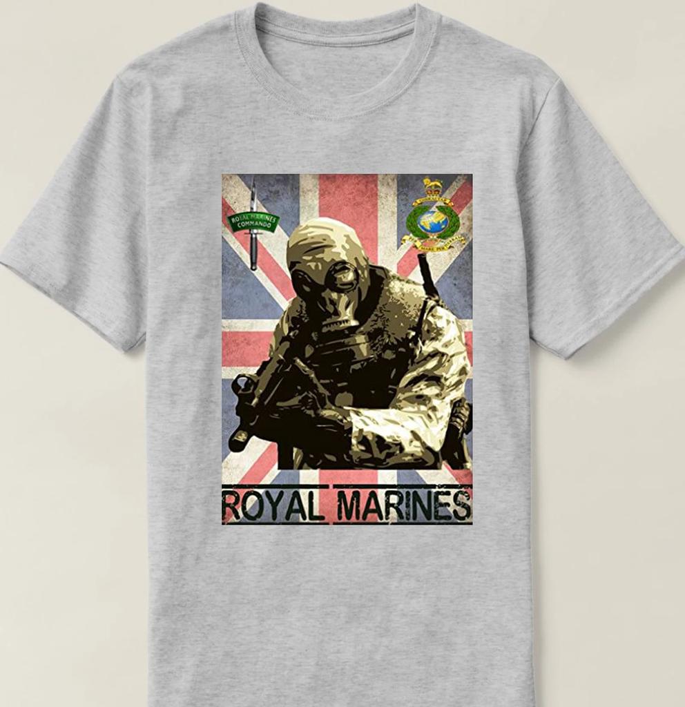 T-shirt Commando Royal Marines Estiva Cotone Girocollo Manica Corta Uomo Nuova S3XL