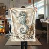 1PC Custom Name Nautical Adventure Map Patterned Flannel Blanket Suitable For All Seasons for Home Decor Warmth and Comfort Gifts Holiday Present_lx