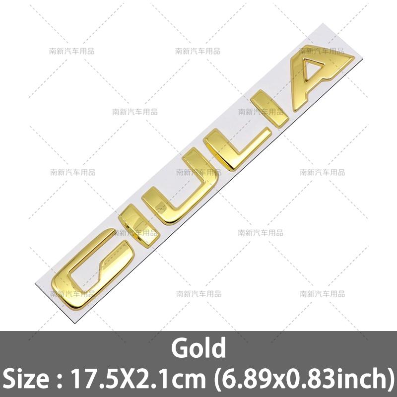 BEZO1 3D Metal Q2 Q4 Letter Badge Rear Giulia Stelvio Trunk Emblem Car Stickers For Alfa Romeo Giulia Stelvio Car Styling Accessories