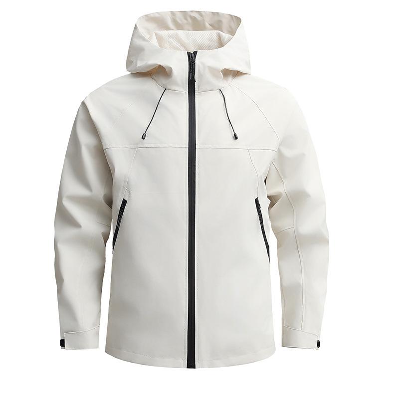 

Шок-куртка для мужчин и женщин Весенне-осенняя тонкая повседневная куртка Водонепроницаемая Ветрозащитная Съемный спортивный плащ с капюшоном Дорожная одежда S