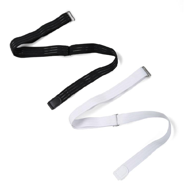 Multiuse Elastic Shirt Belt with Nonslip Designs Stretch Waist Belt Invisible for Formal Business Shirt and Daily Use