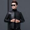 Men's High-End Sheepskin Baseball Collar Leather Jacket