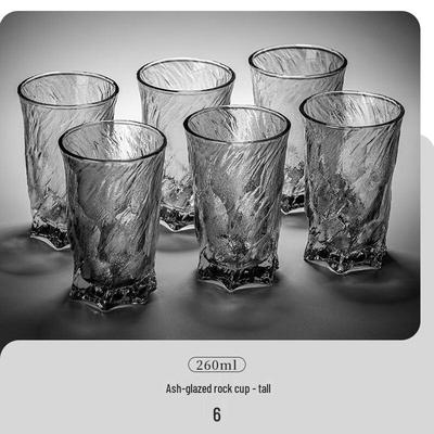 ZISIZ Retro Geprägtes Gletscherglas Wasserbecher