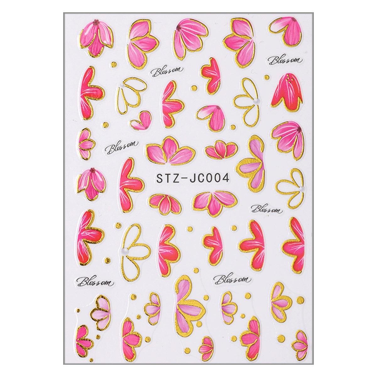 

3D наклейки для ногтей Цветочные растения Наклейки для дизайна ногтей Цветочные листья Весенние слайдеры Маникюрный декор