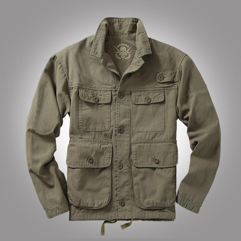 

M65 американская куртка с несколькими карманами + повседневная модная куртка + износостойкий топ из чистого хлопка для мужской одежды в стиле ретро и стилей XXL