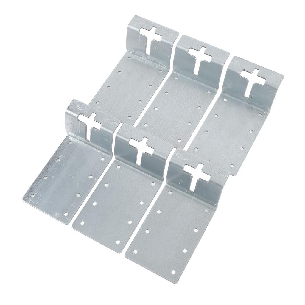 6PCS T Post Mounting Brackets Iron Multifunctional 3 Inch Mailbox T Post Fence Brackets for