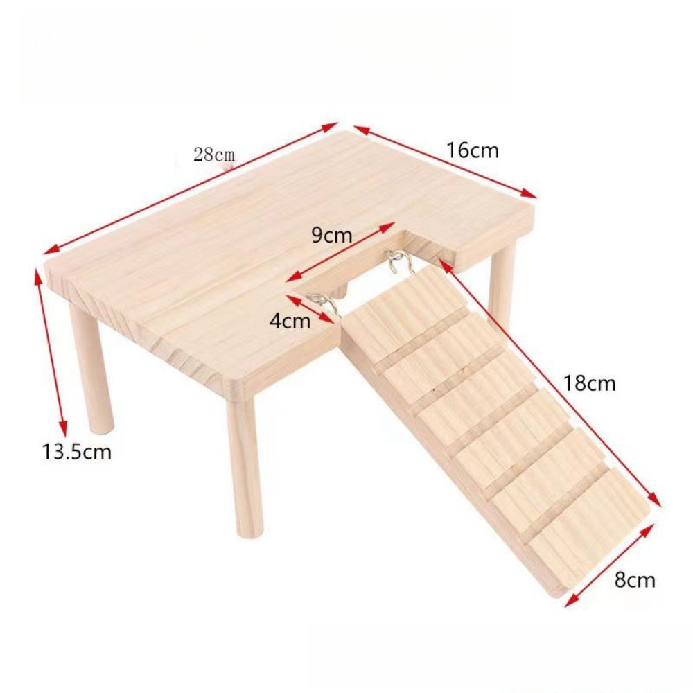DIY Stairs Toy Jumping Board Hamster Pet Climbing Toy New Wooden Ladder Platform  for Small Pets