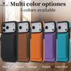 2 In 1 Detachable Magnetic Card Holder Leather Phone Case for IPhone 17 Pro Max 16 15 14 13 Shockproof for Magsafe Stand Cover
