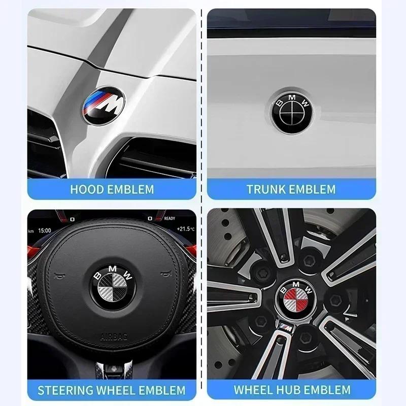 For BMW 5SF1117pcs 45mm 68mm 74mm 82mm Car Logo Front Hood Emblem rear boot badge for BMW E32 E43 E52 E53 E63 E64 E93 E94 E87 F10 F20 F30
