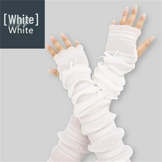 Unisex Hand-Sewn Ice Silk Sun Protection Sleeves for Driving & Cycling