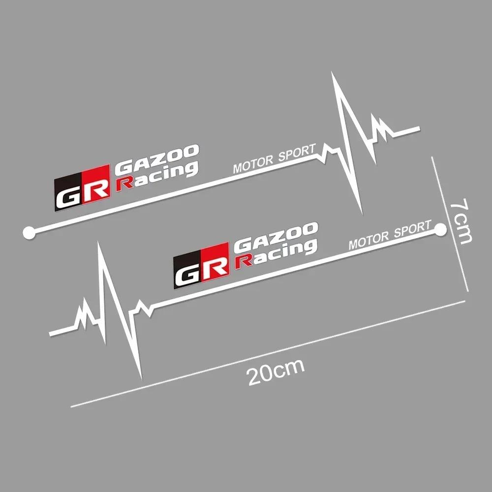

2Pcs PVC Car Side Window Stickers for Toyota GR Gazoo Racing CAMRY Prado YARIS CHR RAV4 - Body Decals Vinyl Film Accessories