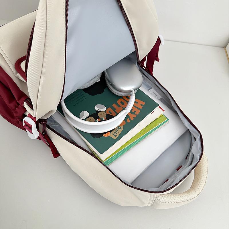 New high-value college style fresh and sweet backpack junior high school students lightweight large-capacity backpack