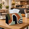 1pc Modern Abstract Tissue Box Holder - Minimalist Geometric with Tissue Roll Storage, Durable Suitable for Living Room, Office, Decor, Space-Saving A