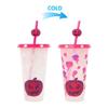 710ML Color Transforming Plastic Cup For Cold Drink Halloween Party Essential With Secure Covers And Sustainable Design