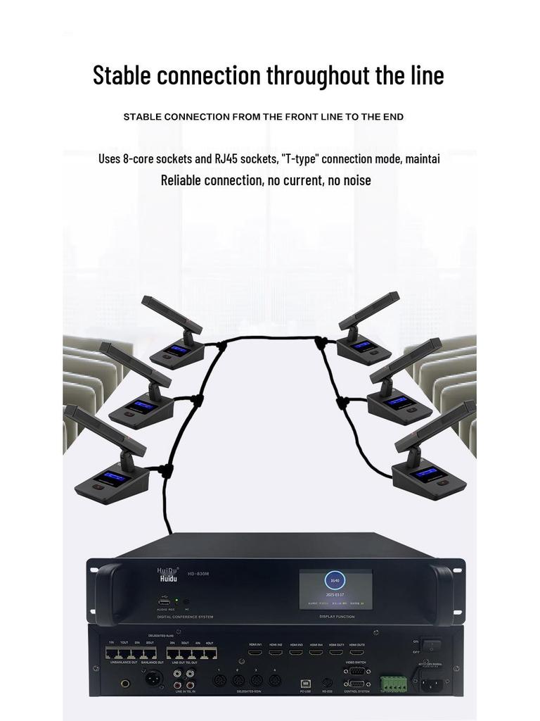 HuiDu HD-830M Wired Digital Conference Tabletop Gooseneck Microphone