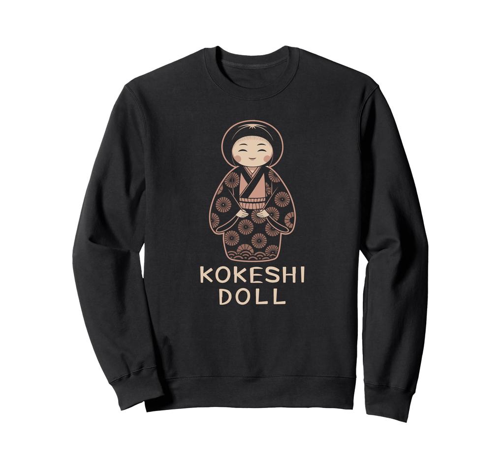 Kokeshi doll Japan kimono aesthetic cute Japanese souvenir sweatshirt