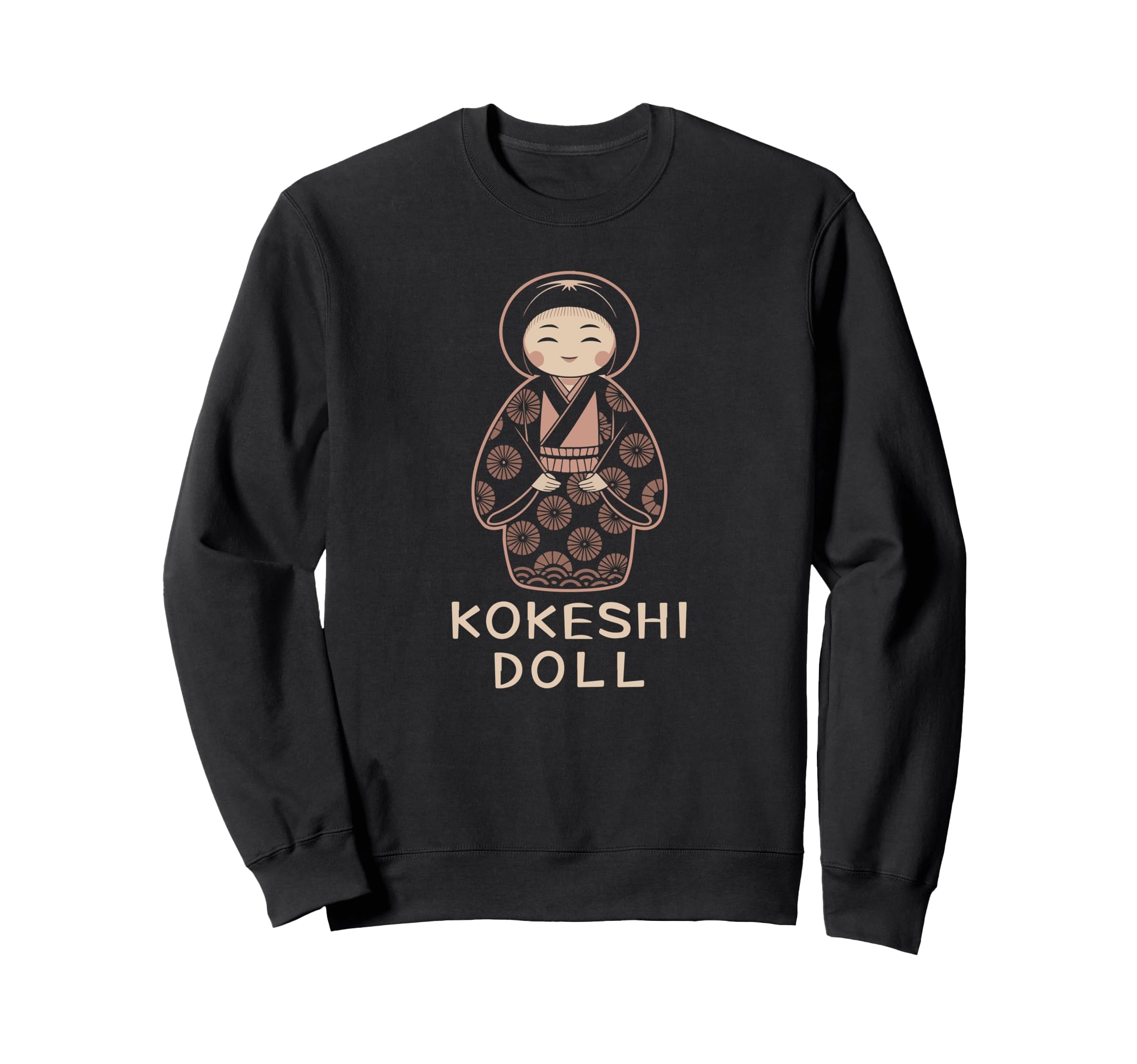 

Kokeshi doll Japan kimono aesthetic cute Japanese souvenir sweatshirt чёрный