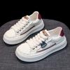 Thick Bottom Breathable White Women's Shoes Women's Summer Autumn New Versatile Muffin Casual Sports Skate Shoes
