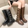 Fashion The 2025 New Autumn Height-increasing, Slimming, Knee-length Thick-soled Long Boots From Maillard Women