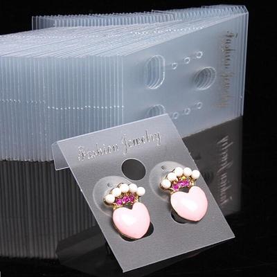 100X Transparent Type Professionnel Plastique Boucles d'oreilles Puces d'oreilles Support Présentoir Cartes à Suspendre,