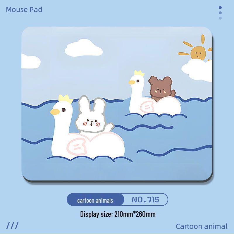Cute Cartoon Mouse Pad with Hand Rest - Small & Thick for Desktop & Laptop