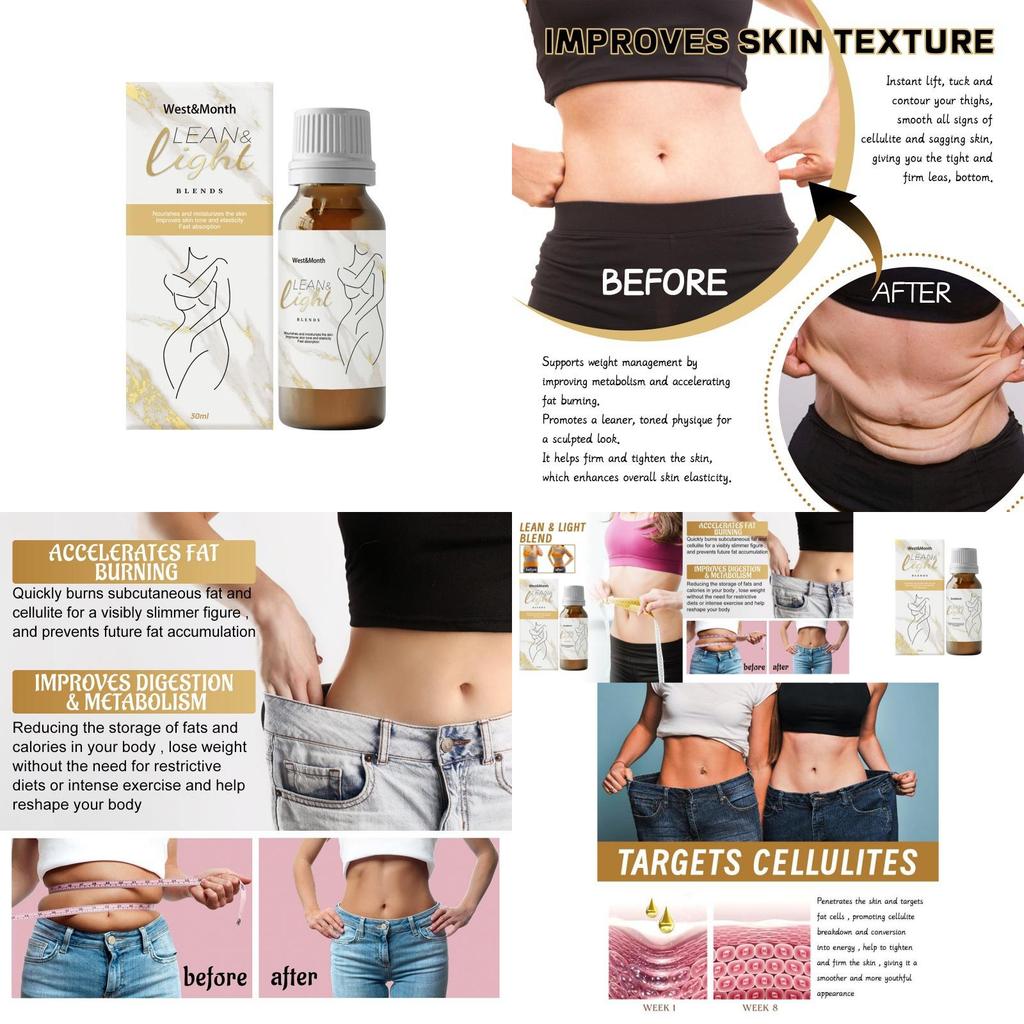 West Month30ml For Firming Abdomen And Tightening Thighs With Luxurious Massage Oil