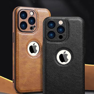 Vysoce kvalitní pouzdro z PU kůže pro Apple iPhone 16 Pro Max 11 12 13 14 15 Plus X XR s výhledem na logo, luxusní business kryt na mobilní telefon