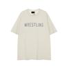 FOG Line Flocked Letter Shorts Unisex Casual Loose Streetwear