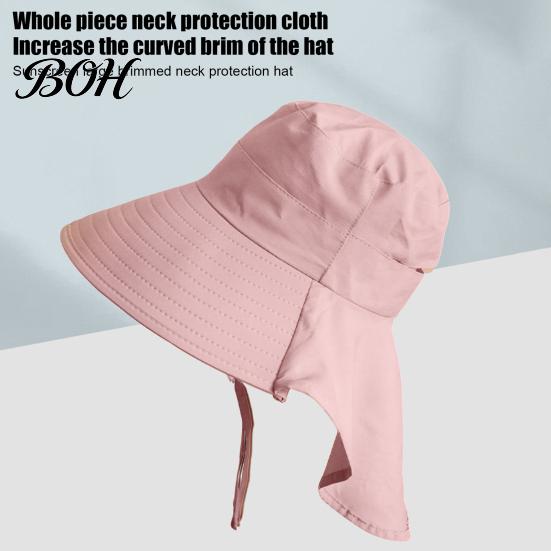 Atmungsaktiver Polyester-Sonnenhut für Damen mit Nackenschutz, breiter Krempe, faltbar, UV-Schutz, Strandhut, für Reisen, Wandern, Pendeln, leichte Sommer-