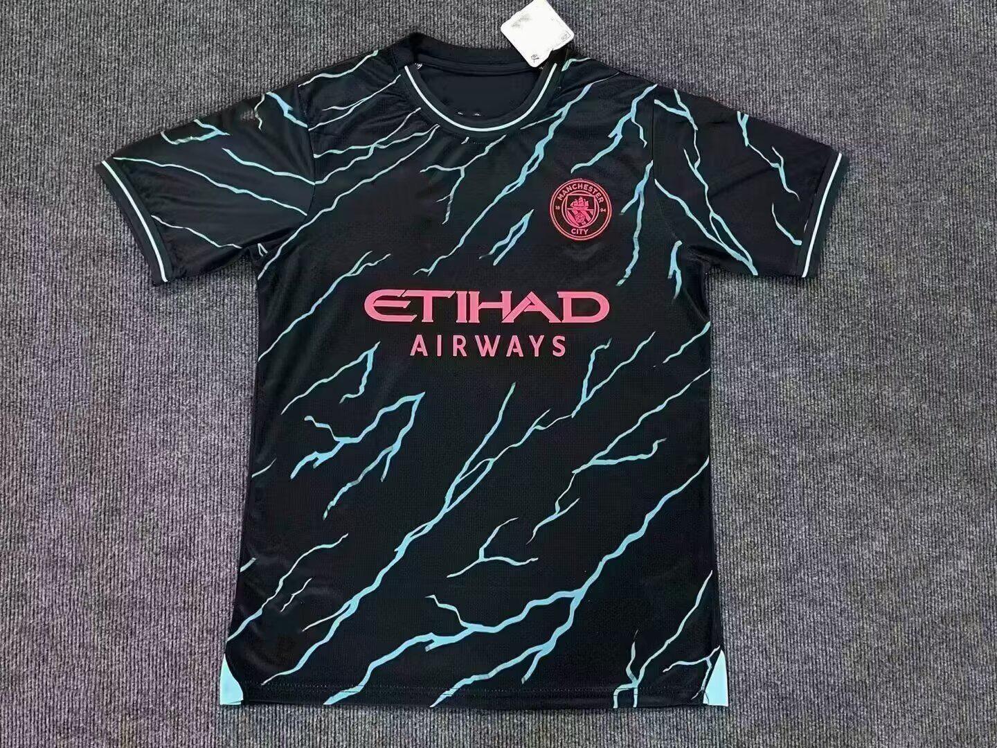 

Man City 2023 Premier League Jersey - Haaland, De Bruyne, Rodri L