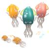 Dancing Squid Kids Electronic Pet Toys Induction Lying Flat Squid with Light&Music Interactive Development Toys Tummy Time Gifts