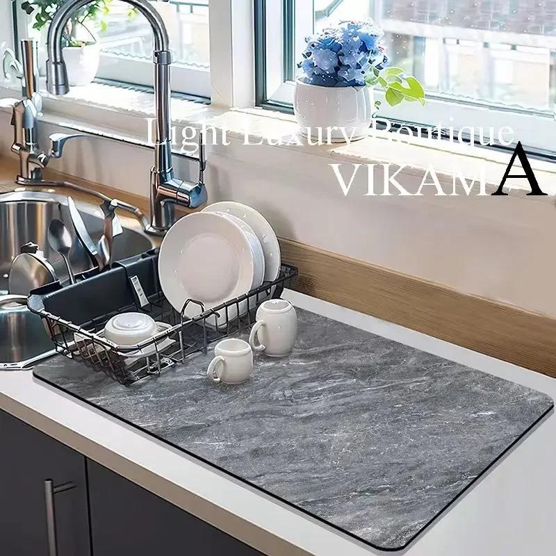 Kitchen Table Mat Coffee Mat Absorbent Mat Kitchen Bathroom Laundry Room Diatom Mud Can Be Washed Non-slip MAT